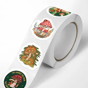 500st rol paddestoel decoratieve stickers vintage journaling stationery plakband