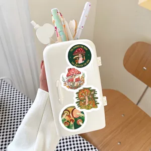 Decoratieve paddenstoel stickers schattige waterdichte vinyl stickers voor dagboek knutselen.