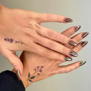 Waterproof watercolor floral temporary tattoo stickers for hand and body art decoration 10pcs