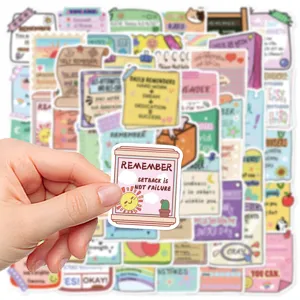 54pcs Mental Health Motivational Stickers Aesthetic Journal Laptop Luggage DIY Decals