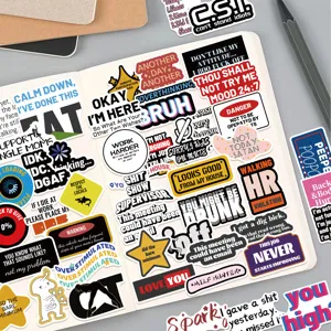 50pcs funny meme stickers waterproof vinyl decals for laptop water bottle journal decor aesthetic