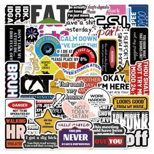 Waterproof PVC Emoji Meme Graffiti Stickers Set Decals For Laptop Journal Phone Case Water Bottle DIY Decoration
