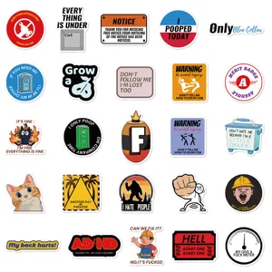 Funny blue collar waterproof stickers pack for laptop, phone case, journal and water bottle.