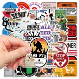 Waterproof funny stickers vinyl decal pack for laptop phone water bottle cute decor