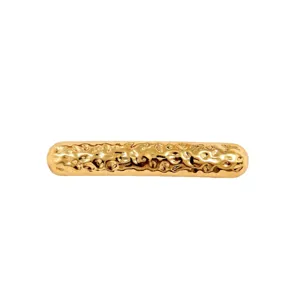 Gold metal hairpin textured spring barrette elegant hair accessory for women styling chic