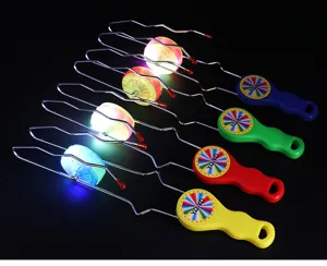 Flashing Yo-Yo Magic Rail Rolling Wheel LED Light Up Spinning Toy For Kids Fun Play