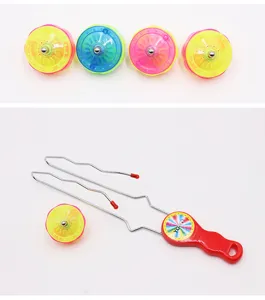 Flash spinning top toy set with magnetic orbit track, colorful flashing gyros for kids