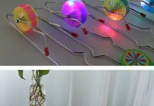 Juguete yo-yo magnético luminoso con ruedas LED coloridas para el entretenimiento.