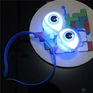Luminous eyeball headband LED flashing alien head hoop for party Halloween costume props