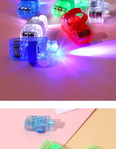Colorful LED finger lights glow rings novelty party toys flashing for night events