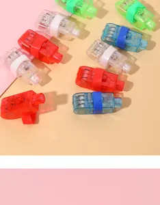 Colorful LED finger lights flashing party rings glowing night toys for events and festivals