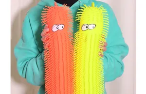Juguete sensorial de oruga luminosa de 50 cm, juguete antiestrés intermitente colorido para niños.
