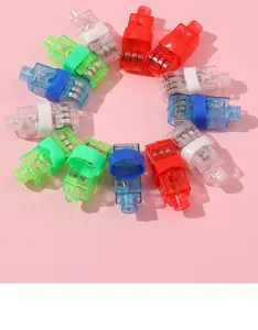 Colorful LED finger lights flashing ring toys for party neon glow accessories bulk pack