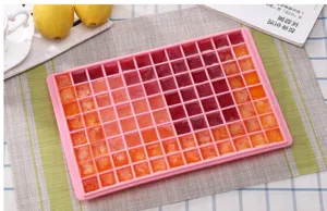 96-Gitter Silikon Eiswürfelform, flexible quadratische Eisbereiter für Küche und Bar.