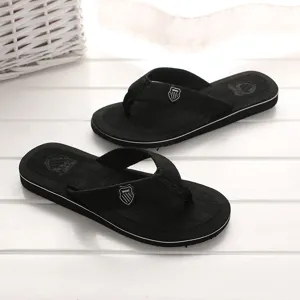 Herren Sommer Zehentrenner, bequeme Freizeit Badeschuhe Sandalen mit rutschfesten Sohlen.