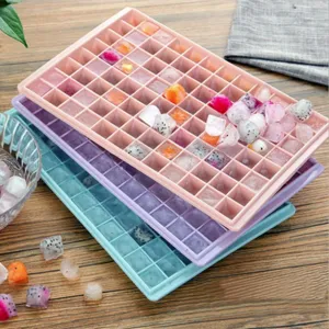 Silikon Eiswürfelform mit mehreren Gittern für Obst, quadratische Eismaschine für Küche.