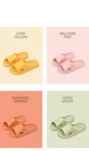 Discover these comfortable lightweight EVA home slippers in four soft color options for daily use.