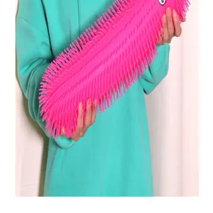 Gran juguete de oruga luminoso de 50cm alivio del estrés sensorial juguete antiestrés rosa para niños