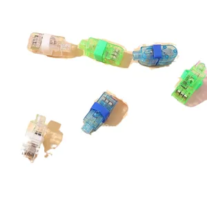 Colorful LED finger light ring luminous toy flashing party supply bright night glow accessory