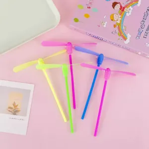 Colorful luminous bamboo dragonfly flying fairy toy flashing outdoor novelty kids toy