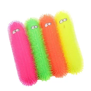Juguete sensorial de oruga luminosa de colores, gran juguete antiestrés intermitente de 50cm.
