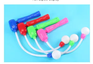Colorful flashing LED swinging stick toy with glowing ball and flexible tube for fun party.