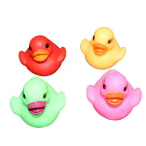 LED water sensing glowing rubber duck bath toys colorful floating ducks for kids baby water play