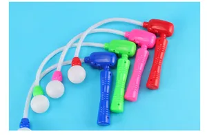 Colorful flashing glow stick toy with soft tube and light ball for party night events.