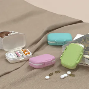 Draagbare 3 Vaks Pillendoos Reizen Medicatie Opslag Organizer PP Weizenstroh Mini Pillendoosje Dagelijkse Pillenhouder