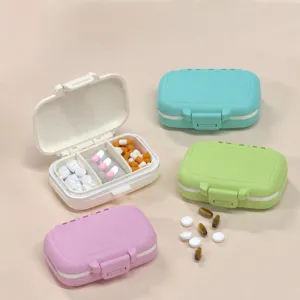 Tarwestro 3-compartiment kleine pillendoos draagbare mini medicatie organisator reis