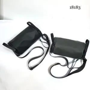 Japanese minimalist nylon cylindrical crossbody bag solid color shoulder bag for daily use