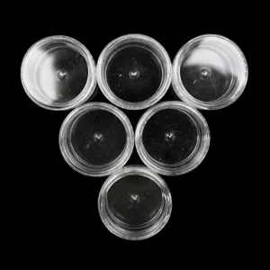 5g clear plastic cosmetic sample jars set, transparent round small packaging bottles for makeup