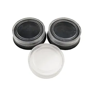 barattoli in plastica vuoti da 3g per nail art strass coperchio trasparente base nera