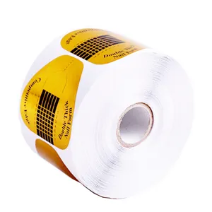 Rolle mit goldenen Nagelformen für Nagelverlängerung, Papierform mit Raster, 500 Stück.