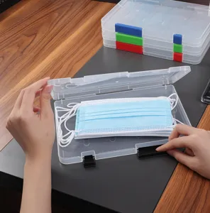 Scatola di conservazione in plastica trasparente per file A4 e maschere custodia