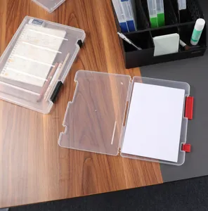 Scatola di archiviazione per documenti A4 in plastica trasparente cartella portatile organizer