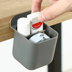 Mini hanging storage box desktop organizer office pen holder plastic small items container