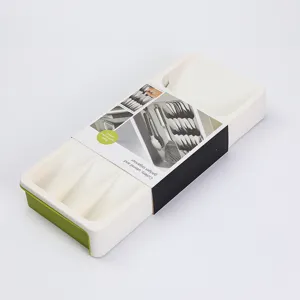 Organizador de cajones para cubiertos de plastico caja de almacenamiento de cocina