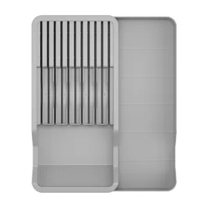 Organizador de cajón de cocina bandeja para cubiertos extensible caja de almacenamiento