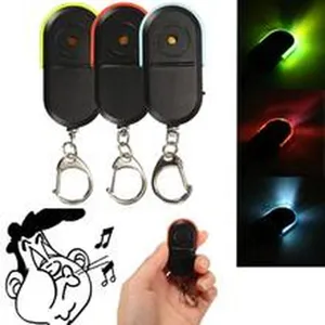 LED knipperende elektronische fluit sleutelzoeker met sensor en detail weergave.