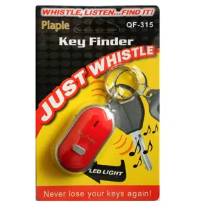 LED geluid actieve sleutel zoeker fluitje slimme anti-verlies sleutelhanger gadget.