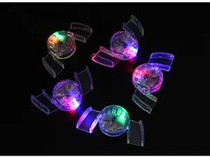 Halloween flashing LED teeth toy transparent luminous dental braces party bar glowing props detail