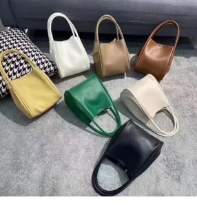 Multi-color minimalist bucket bag set, stylish PU leather handbag for women daily use.