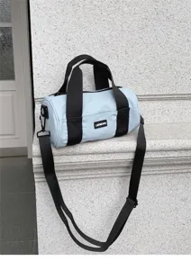 Casual nylon duffel shoulder bag for women, lightweight commuter handbag, daily crossbody.