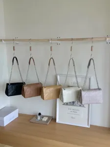 Women chic chain shoulder bag stylish crossbody small square bag PU leather multi-colors