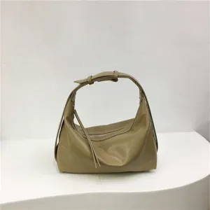 Minimalist soft texture dumpling underarm bag detail, chic commuter single-shoulder crossbody design.