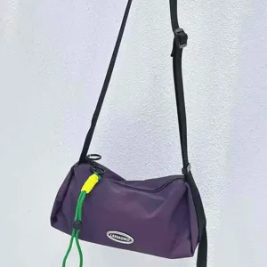 Lightweight women crossbody bag 2025 new fashion casual oxford cloth shoulder bag purple