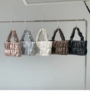 Stylish pleated cloud handbag soft shoulder bag casual versatile tote bag for women