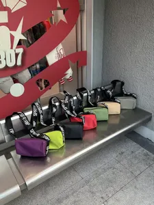 Multicolor waterproof coating crossbody shoulder bag with wide strap casual daily fashion style