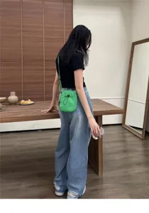 Casual nylon crossbody phone bag detail view, lightweight daily shoulder style option.